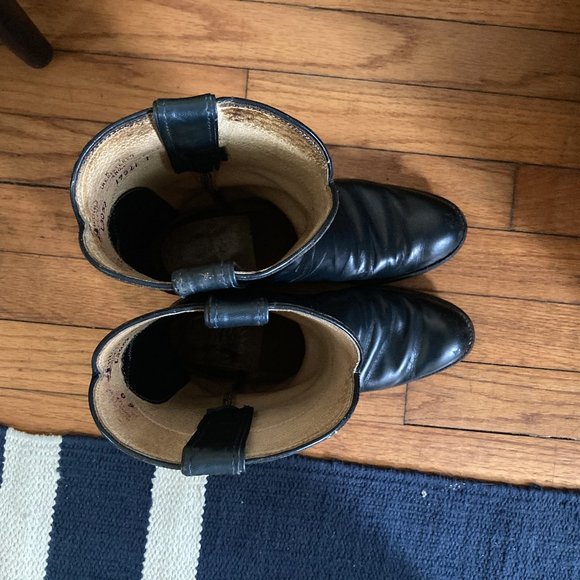 Justin Boots size 6B black leather - Picture 6 of 8